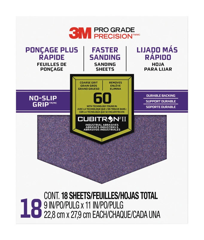 Sandblaster 11 In. L X 9 In. W 60 Grit Coarse Ceramic Sanding Sheet 18 Pk