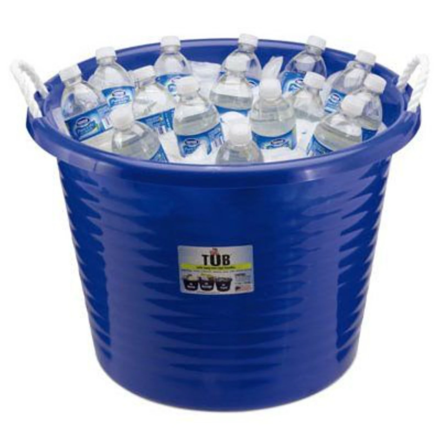 17 Gallon Blue Utility Tub With Rope Handles