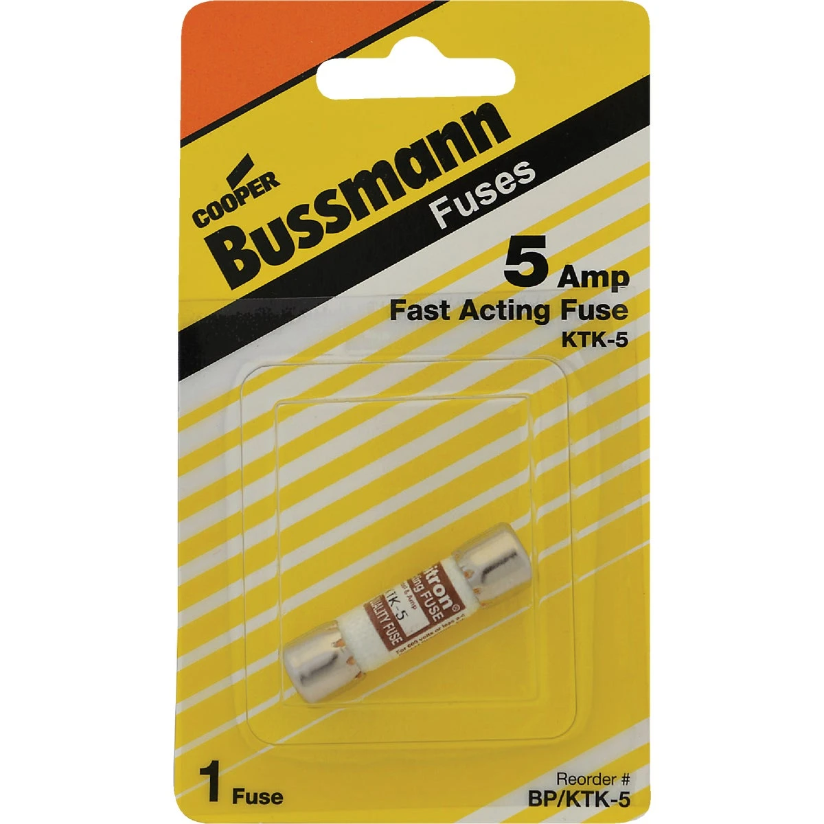 5 Amp Ktk Fast Acting Fuse For Electrical Circuit Protection