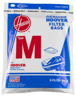 Hoover Style "m" Vacuum Cleaner Bags, 3-pack