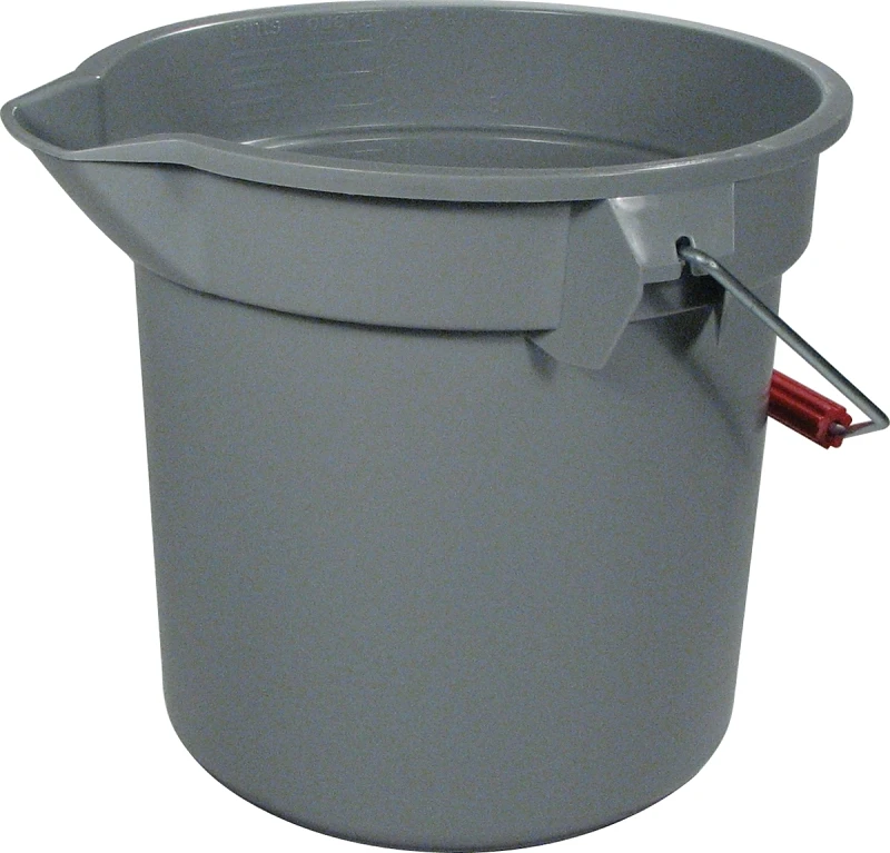 Brute Round Bucket Gray 14 Quart Capacity 12 By 11.25 Inch Durable Container