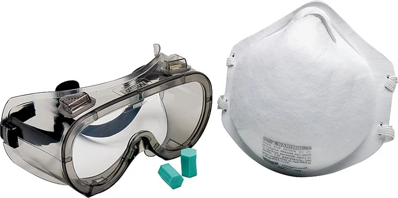3-piece Personal Protection Kit Including Respirator, Safety Goggles, And Ear Plugs
