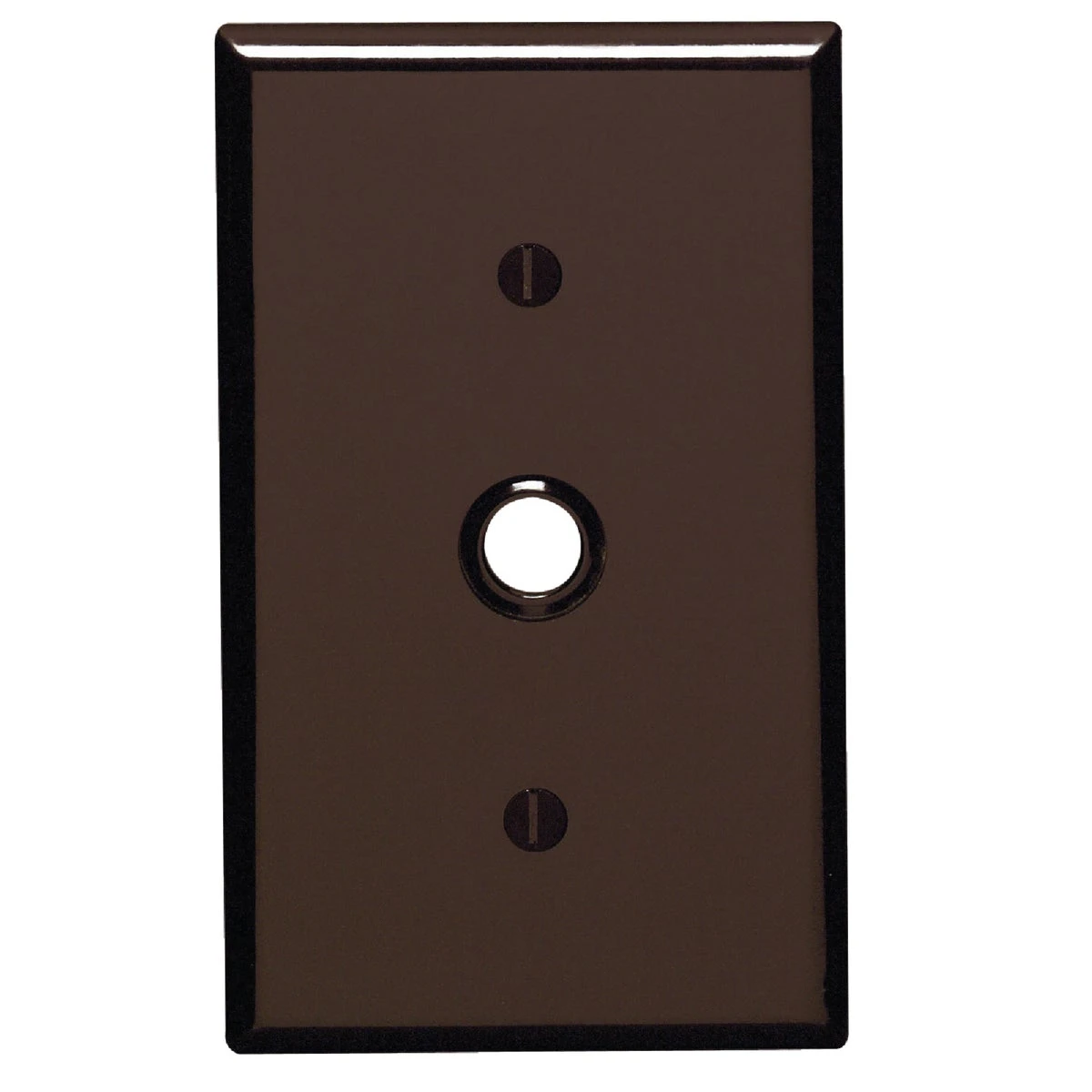 Plastic Telephone Cable Wall Plate With 0.406 In. Diameter Opening, Standard Size