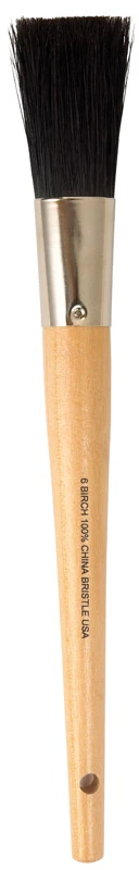 Number 6 Oval Sash Brush With China Bristle And Wood Handle