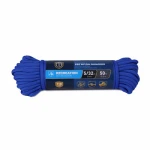 Blue Nylon Para Cord 550 Rope, 5/32 Inch Diameter By 50 Feet Length
