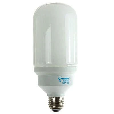 20 Watt Compact Fluorescent Bullet Shape Light Bulb - Energy Saving Super White