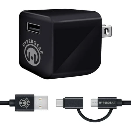 14081 Black Rapid Wall Kit With Micro Usb And Usb-c Hybrid Cable