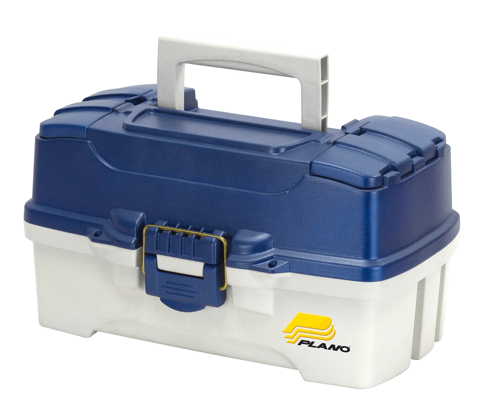 Two-tray Tackle Box In Blue Metallic And Off White Finish