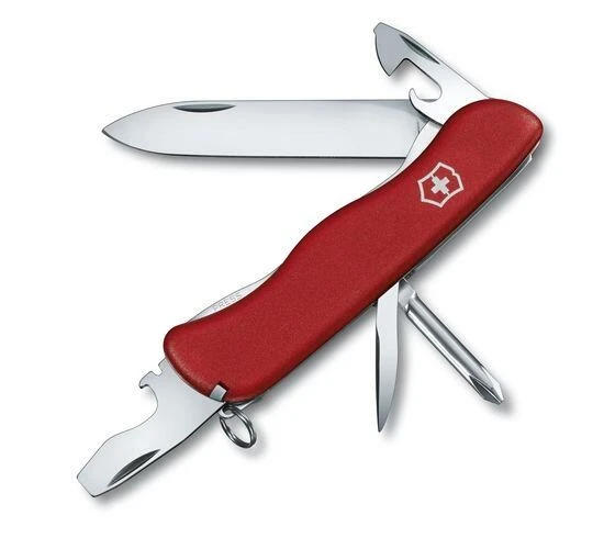 Swiss Army Adventurer Multi Tool Pocket Knife, 111mm/4.37", Red