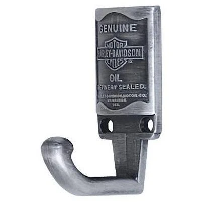 Wall Hook For Clothes With Oil Can Logo, Antique Pewter Finish, 2.3 By 1.1 By 1.3 Inches