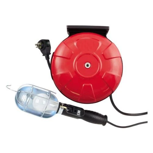 Woods 48000 16 3 Sjtw Metal Cord Reel With 75 Watt Trouble Light Red 30 Feet