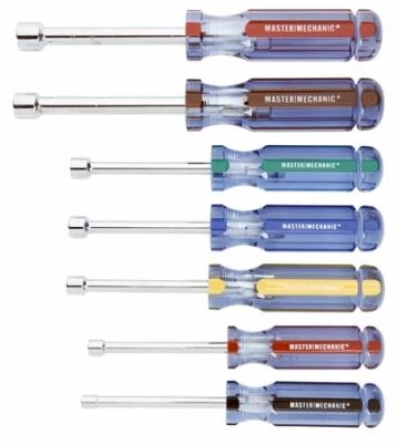 Solid Nut Driver Set, 7 Piece, Sae Sizes, Durable Construction