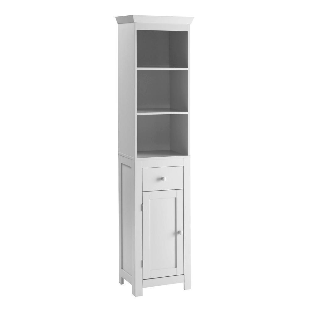 Rancho 15.75 in. W x 11.8 in. D x 64.5 in. H Linen Cabinet in White