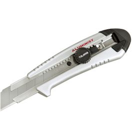 Tajima Tool Rock Hard Aluminist 701S Cutter Knife, Dial Blade Lock, 3x Rock Hard Blade, Silver AC-701S