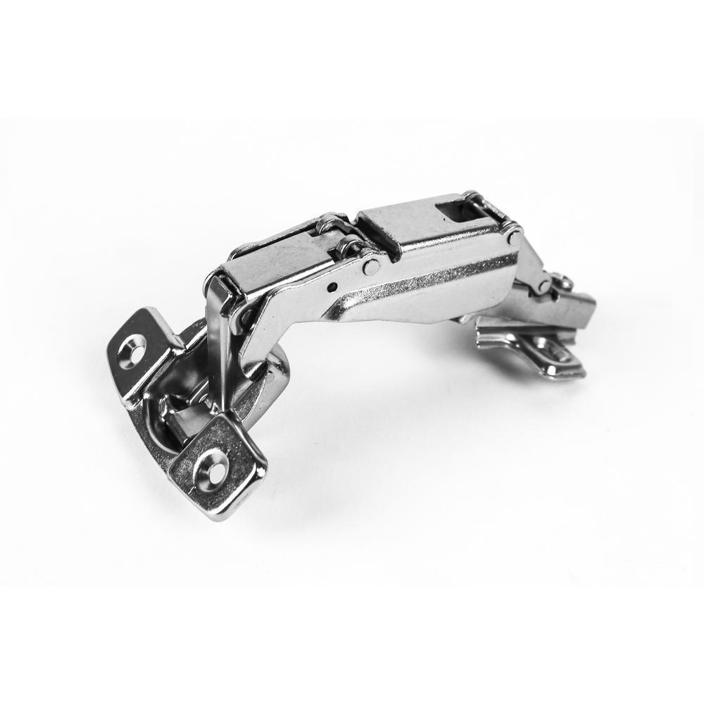 165-Degree 35 mm Full Overlay Frameless Cabinet Door Hinges with Installation Screws (5-Pairs)