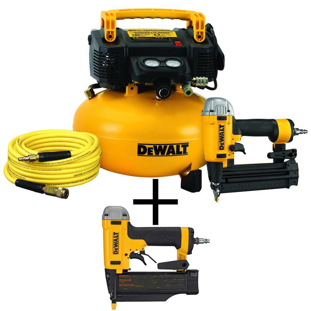 18-Gauge Brad Nailer and 6 Gal. Heavy Duty Pancake Electric Air Compressor Combo Kit with Bonus Pin Nailer
