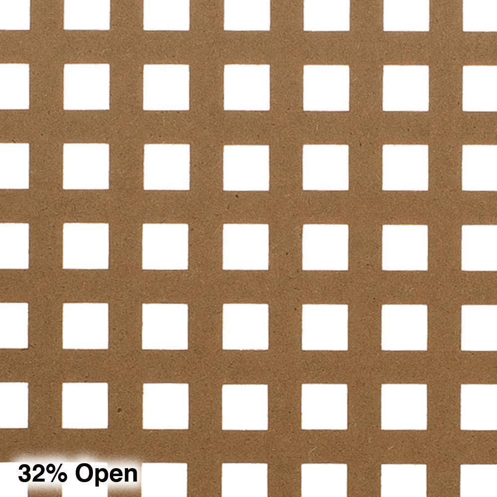 72 in. x 24 in. x 1/8 in. Unfinished Square Decorative Perforated Paintable MDF Screening Panel Insert