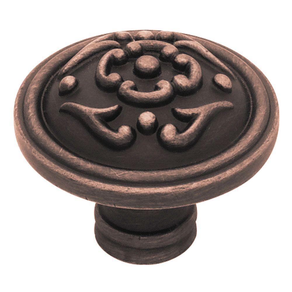 French Lace 1-1/2 in. (38mm) Venetian Bronze Round Cabinet Knob