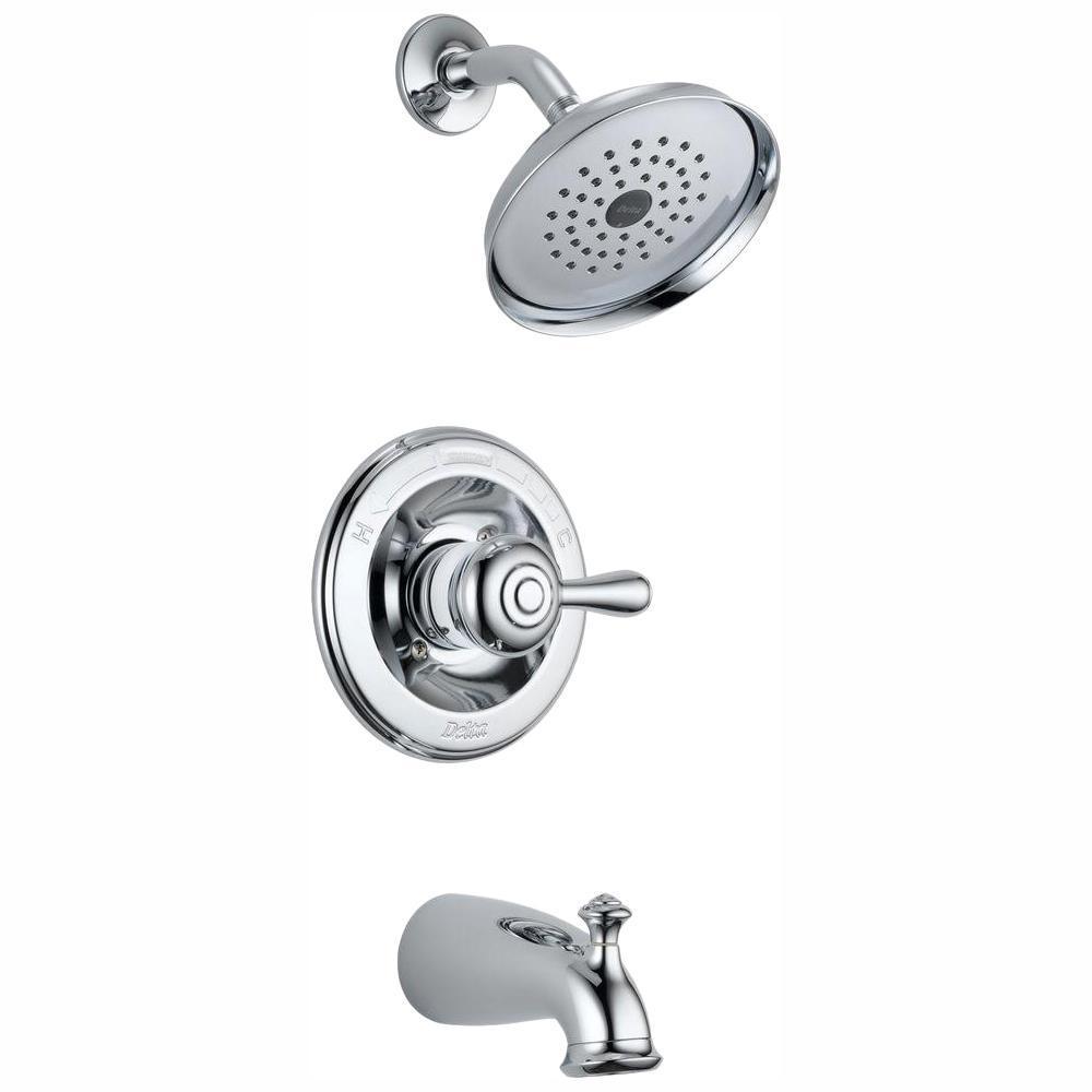Leland 1-Handle Tub and Shower Faucet in Chrome (Valve Included)