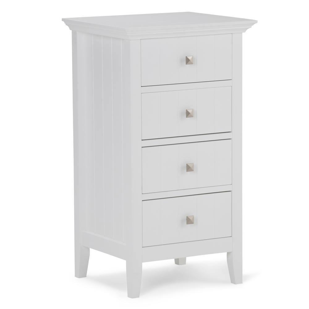 Acadian 18.1 W x 32.1 in. H 4-Drawer Floor Storage Bath Cabinet in Pure White