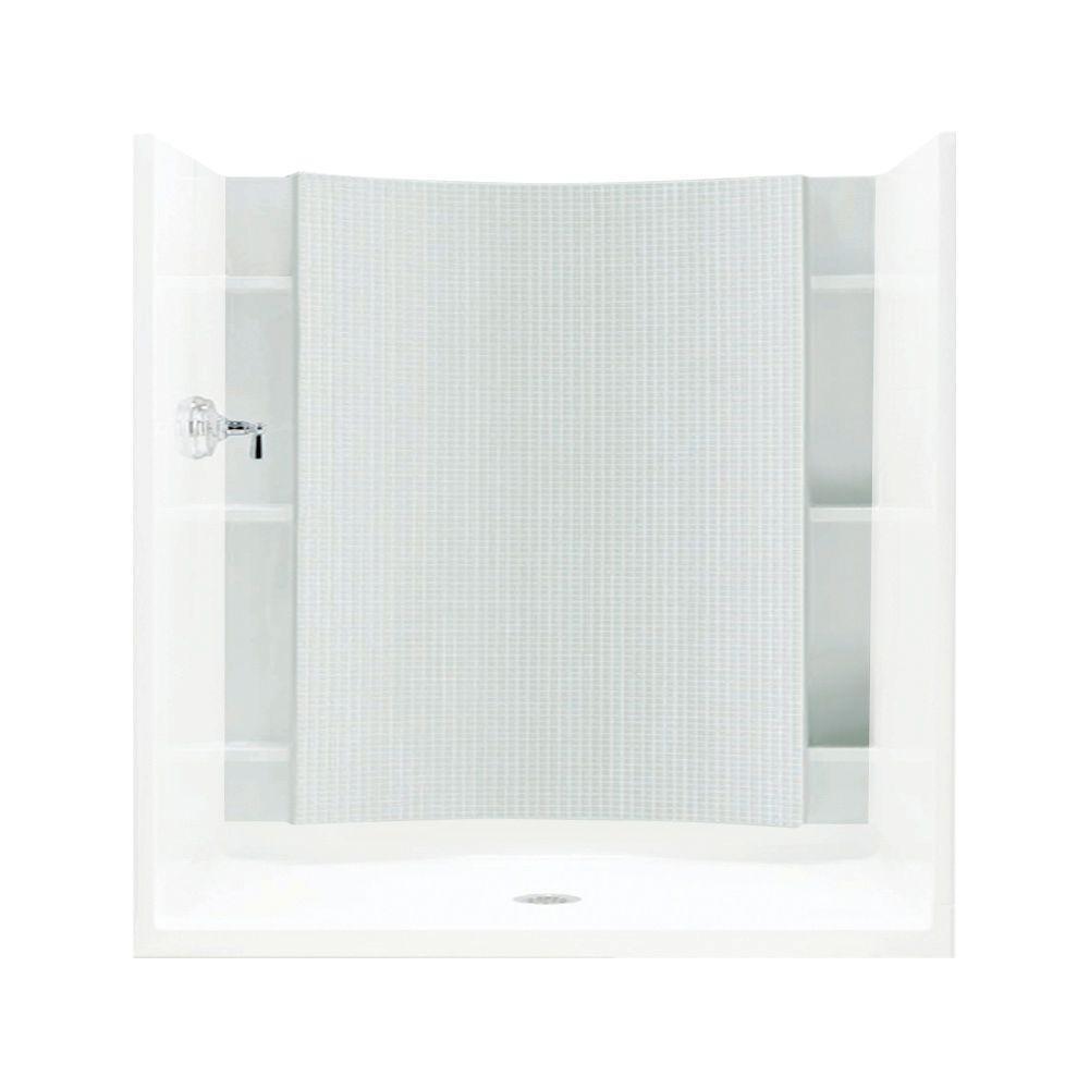 Accord 1-1/4 in. x 60 in. x 77 in. 1-Piece Direct-to-Stud Shower Back Wall in White