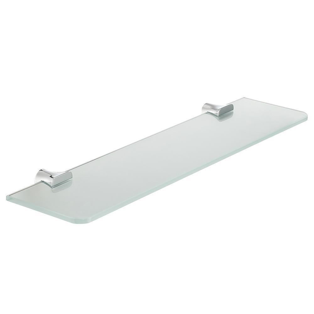 Essence Series 19.69 in. Glass Shelf in Polished Chrome