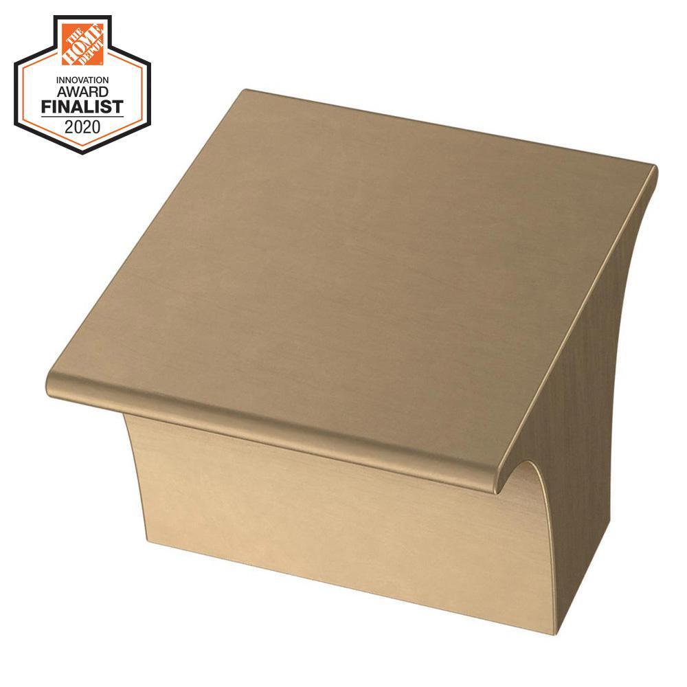 Inclination 1-1/8 in. (28 mm) Champagne Bronze Cabinet Knob