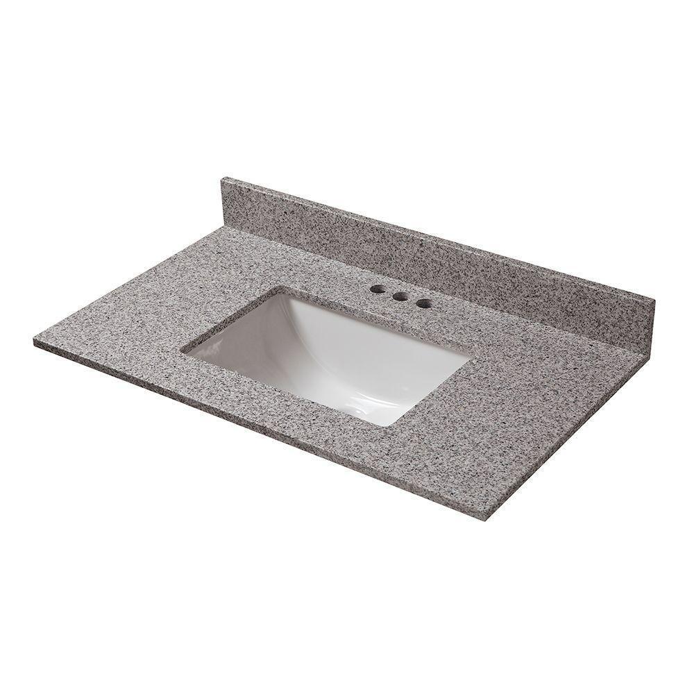 37 in. W x 19 in. D Granite Vanity Top in Napoli