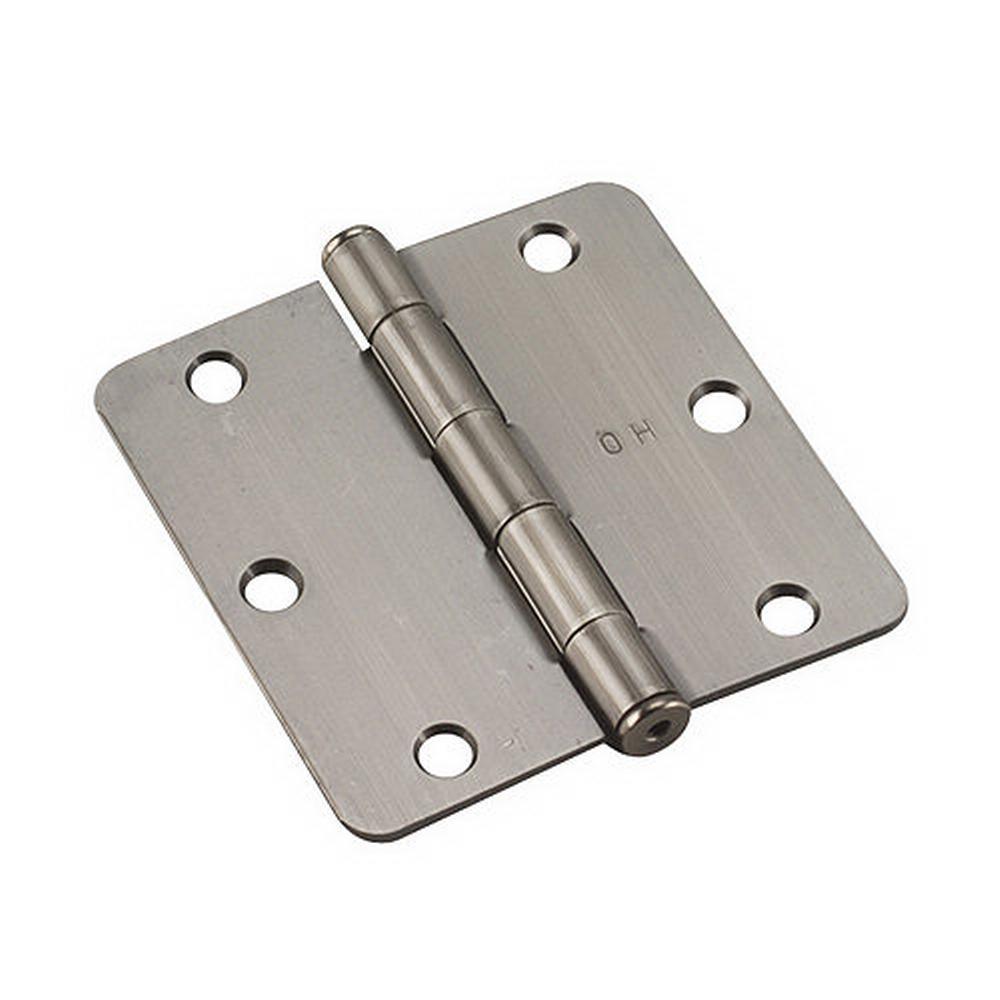 Full Mortise Inset Antique Nickel Hinge (1-Pair)