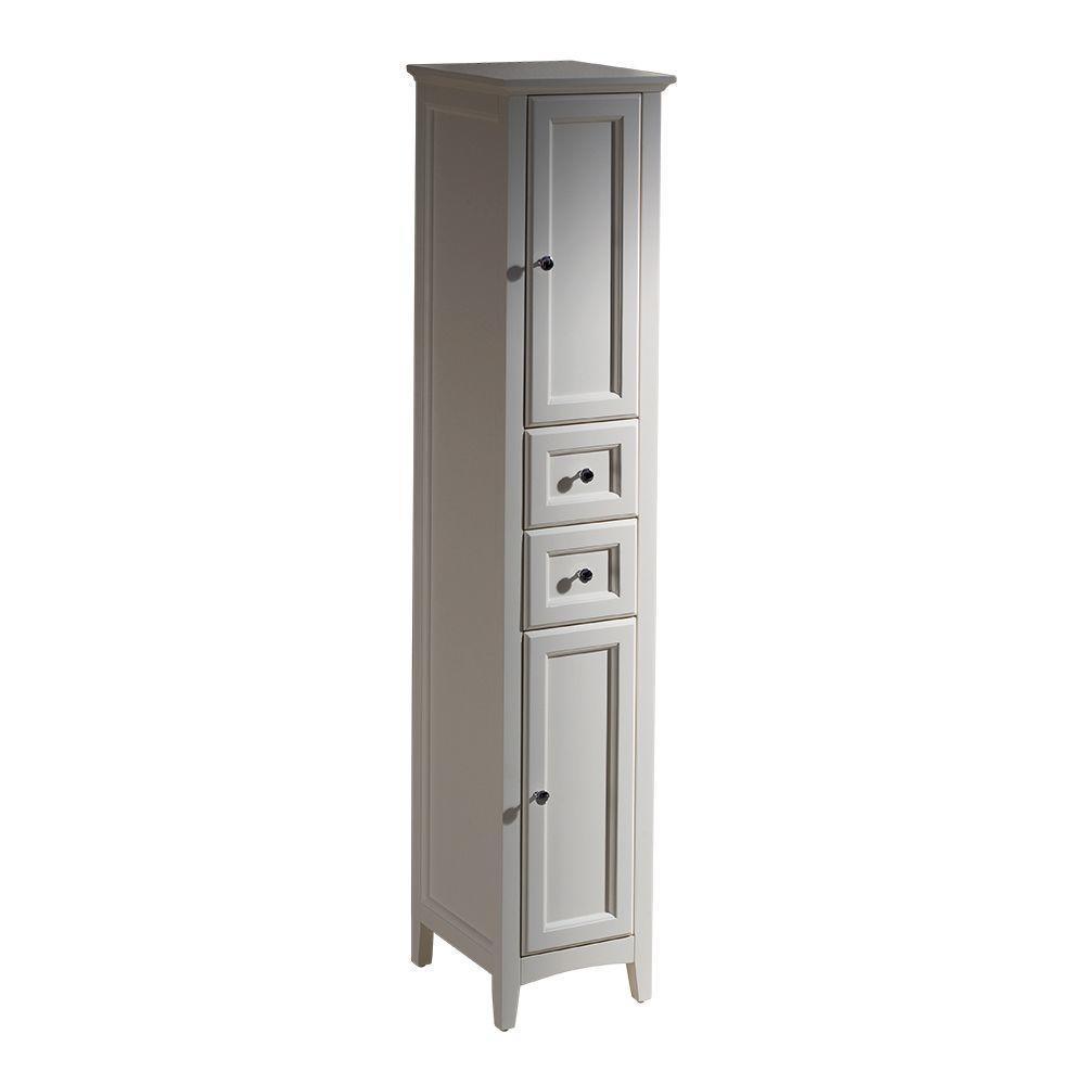 Oxford 14 in. W x 68 in. H x 15-3/4 in. D Bathroom Linen Storage Cabinet in Antique White
