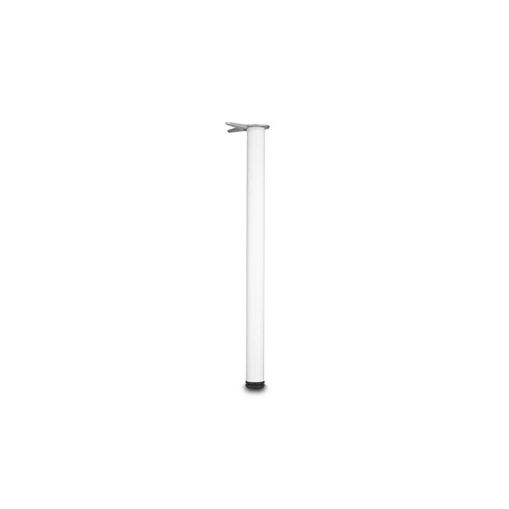 34-1/4 in. White Metal Round Adjustable Leg