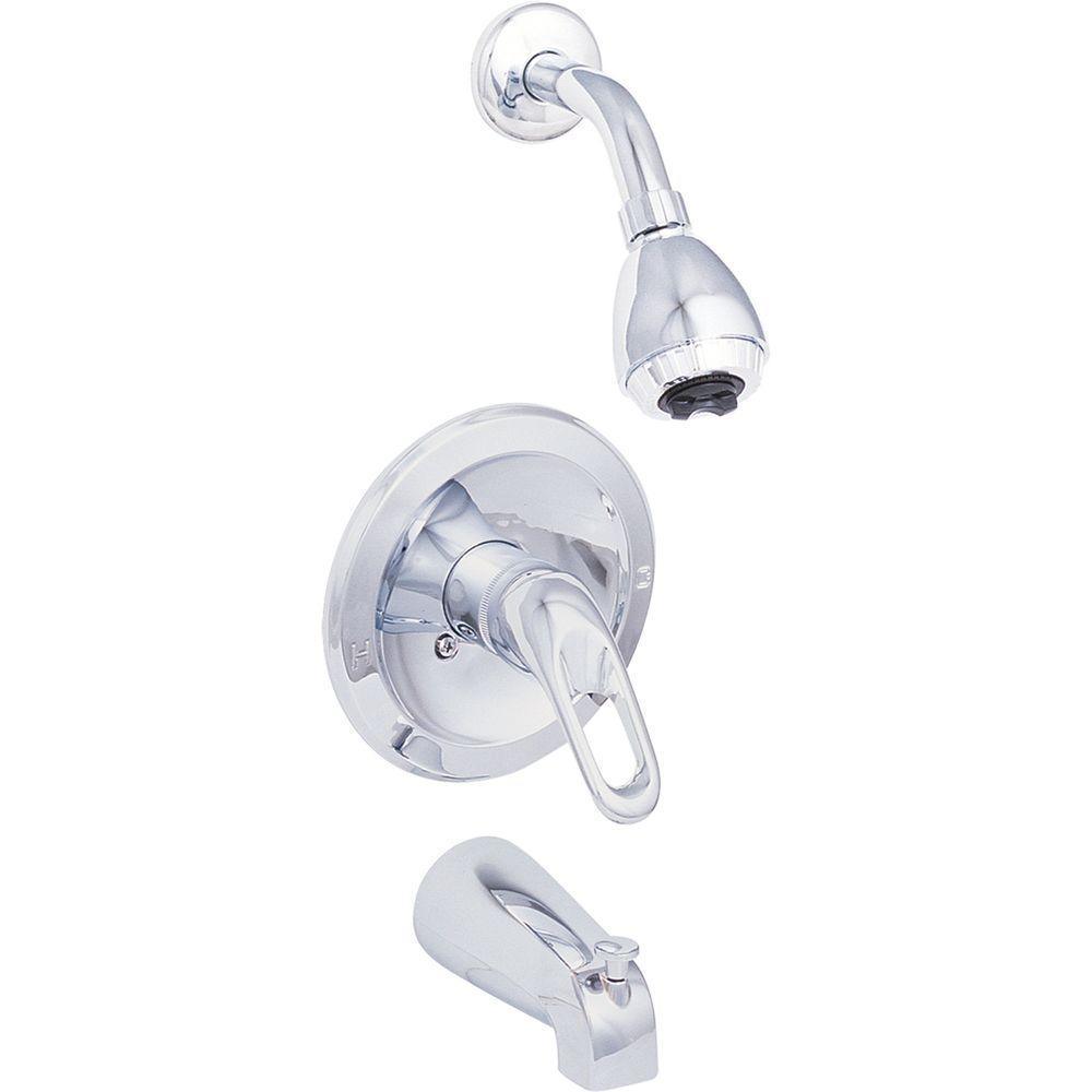 Traditional Collection Single-Handle Washerless 1-Spray Tub and Shower Faucet in Chrome (Valve Included)