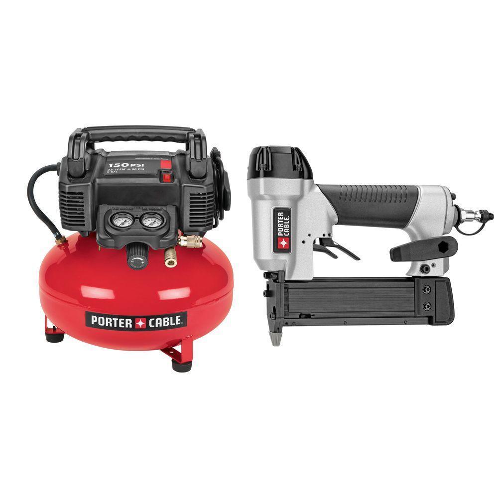 6 Gal. 150 PSI Portable Electric Air Compressor and Pin Nailer Combo Kit (2-Tool)