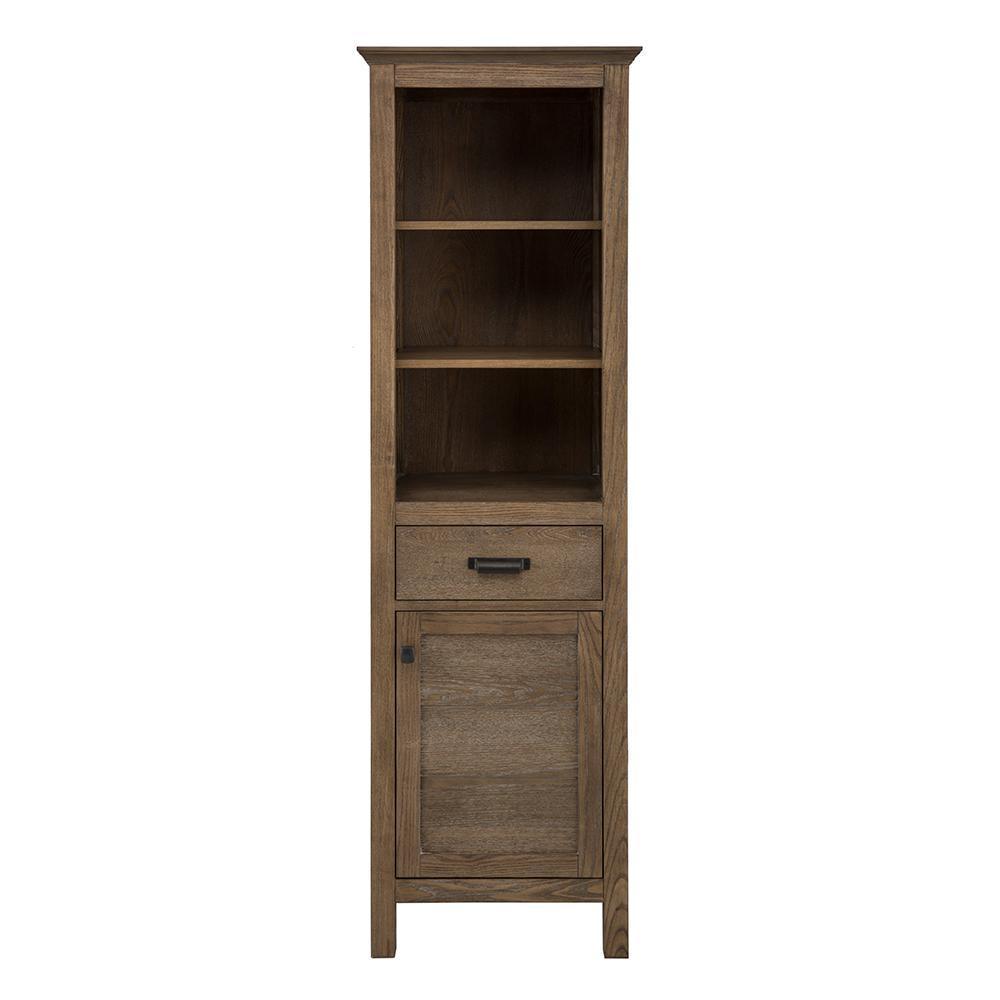 Stanhope 20 in. W x 68 in. H Linen Cabinet in Reclaimed Oak