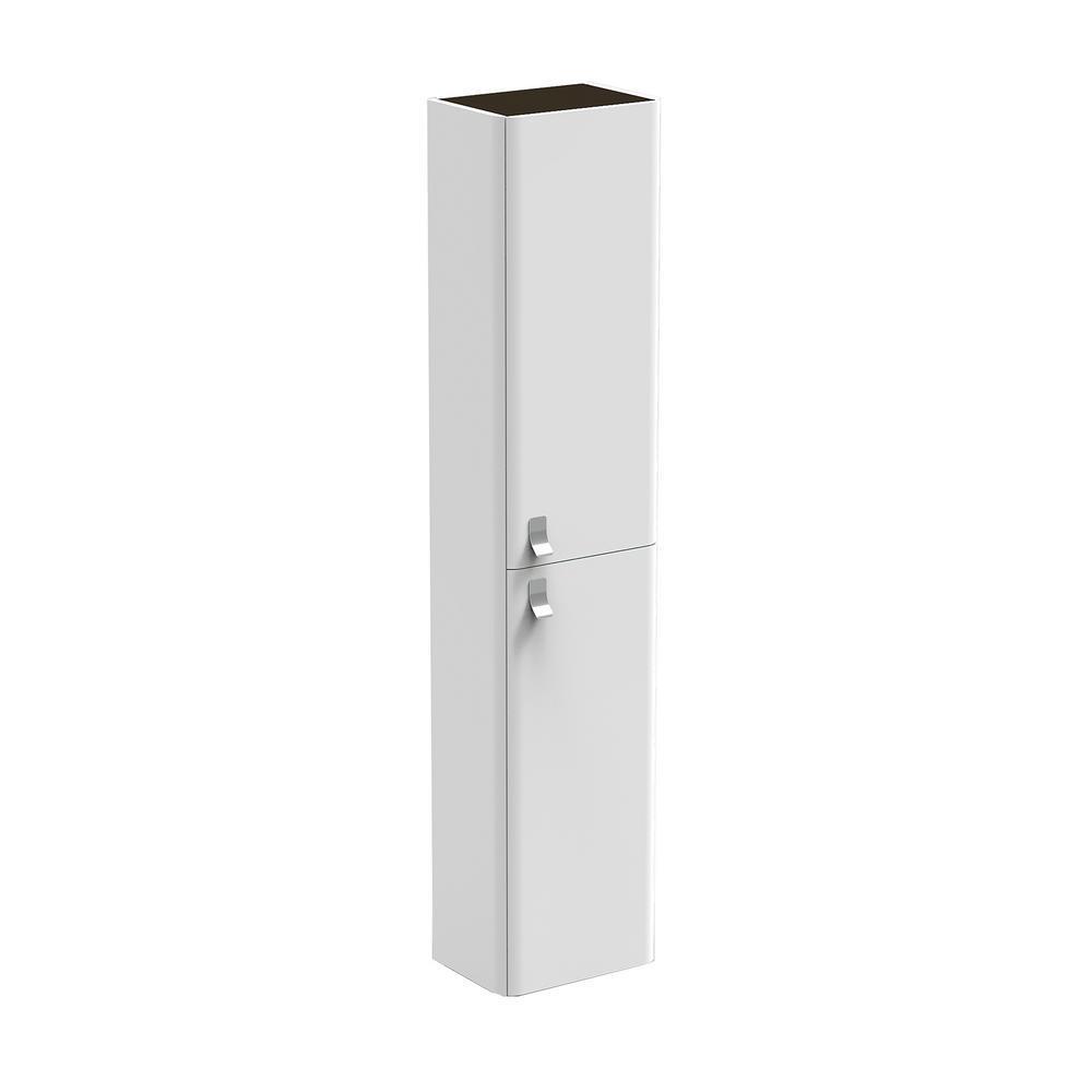 Concert Column 12 in. W x 9 in. D x 64 in. H Wall Mount Bathroom Column in Gloss White