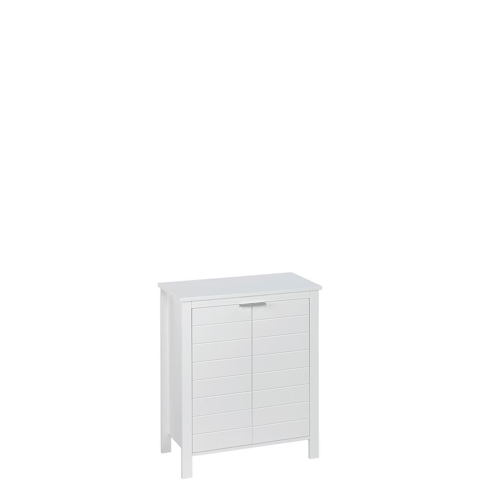 Madison 23.63 in. W x 11.81 in. D x 27.56 in. H 2-Door Floor Cabinet in White