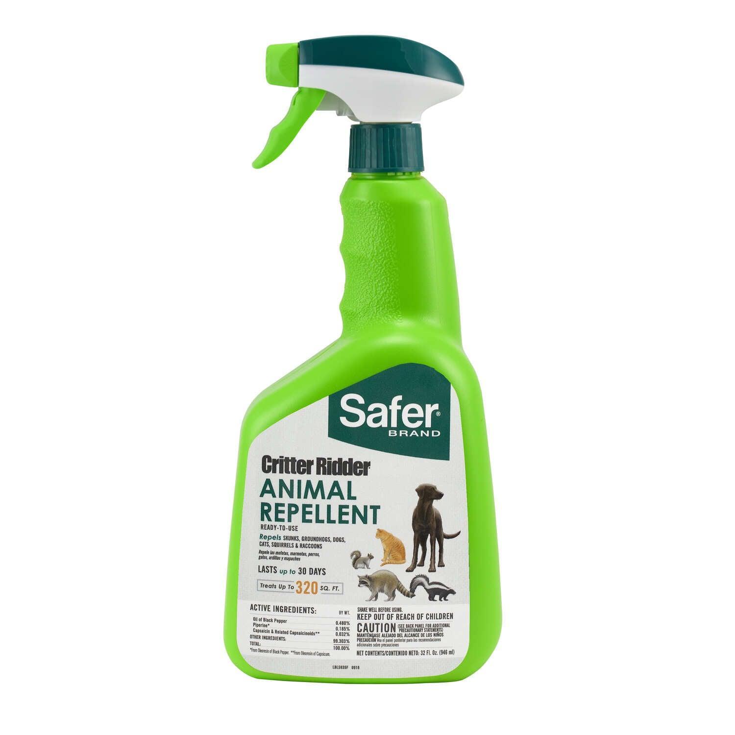 Safer Brand Critter Ridder Animal Repellent Spray For Most Animal Types 32