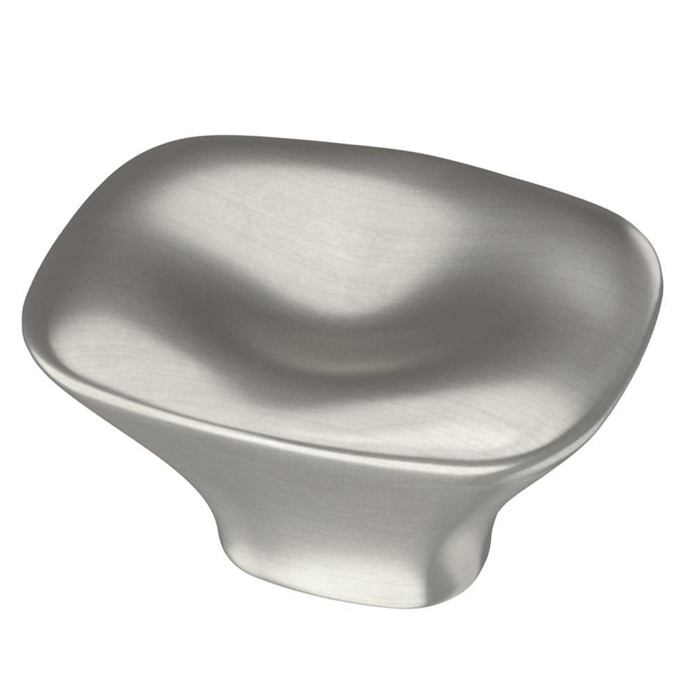 Pillowed Square 1-9/16 in. (39 mm) Satin Nickel Cabinet Knob