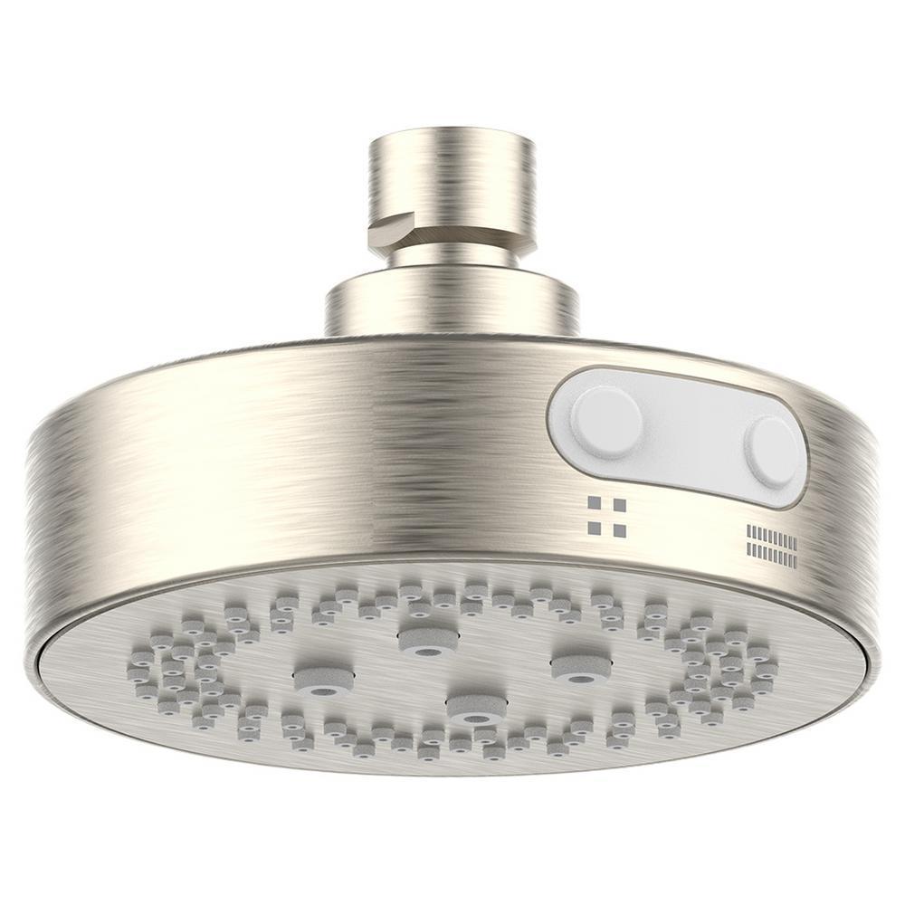 Avanti 2-Pattern 1.75 GPM 4.5 in. Wall Mount Duo Silk Round Shower Head in Brushed Nickel