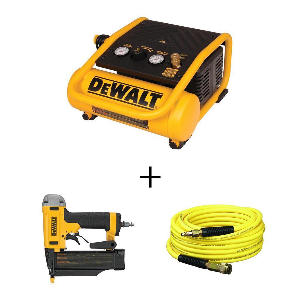 1 Gal. Portable Electric Trim Air Compressor with Bonus 23-Gauge 2 in. Pin Nailer and Hose