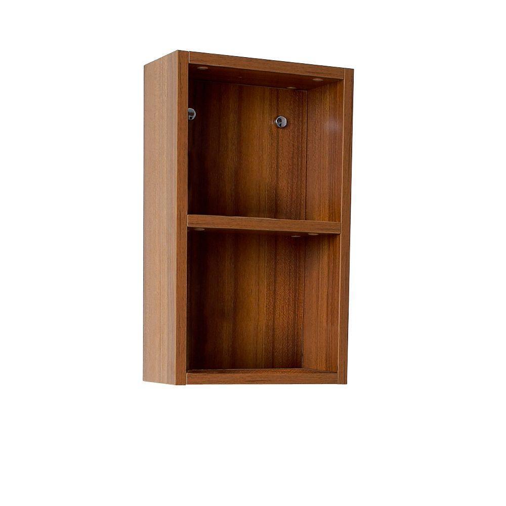 12 in. W Linen Storage Cabinet in Teak