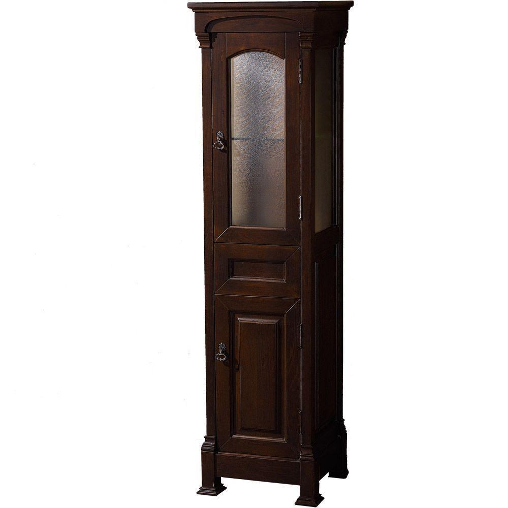 Andover 18 in. W x 65 in. H x 16 in. D Bathroom Linen Storage Tower Cabinet in Dark Cherry