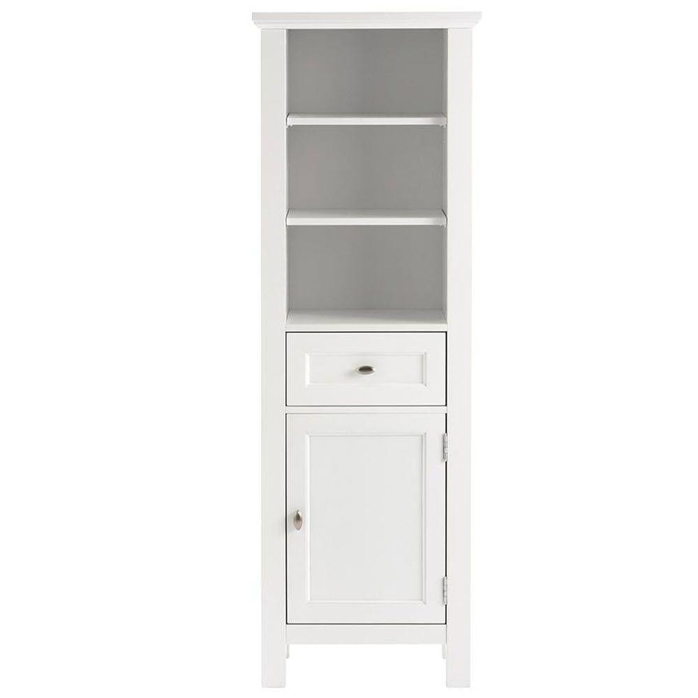 Austell 20 in. W x 60 in. H x 14 in. D Bathroom Linen Storage Cabinet in White
