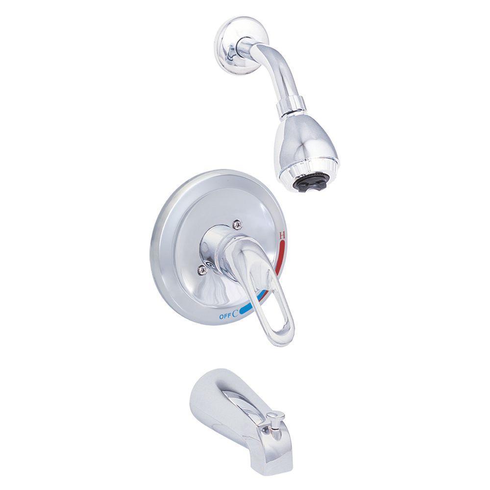 Prestige Collection Single-Handle 1-Spray Tub and Shower Faucet in Chrome (Valve Included)