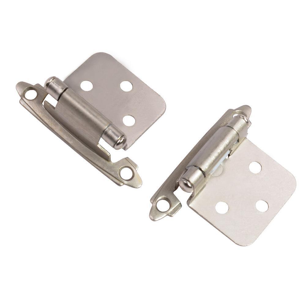Satin Nickel Traditional Variable Overlay Hinge (25-Pair)