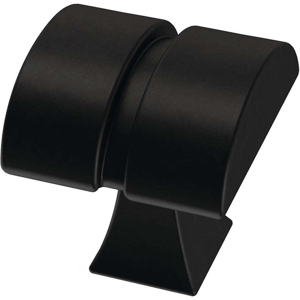 Warm Industrial 1-1/8 in. (28mm) Matte Black Square Cabinet Knob (4-Pack)