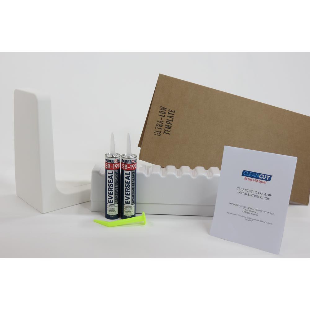 Wide Ultra-Low Bathtub Conversion Kit in White