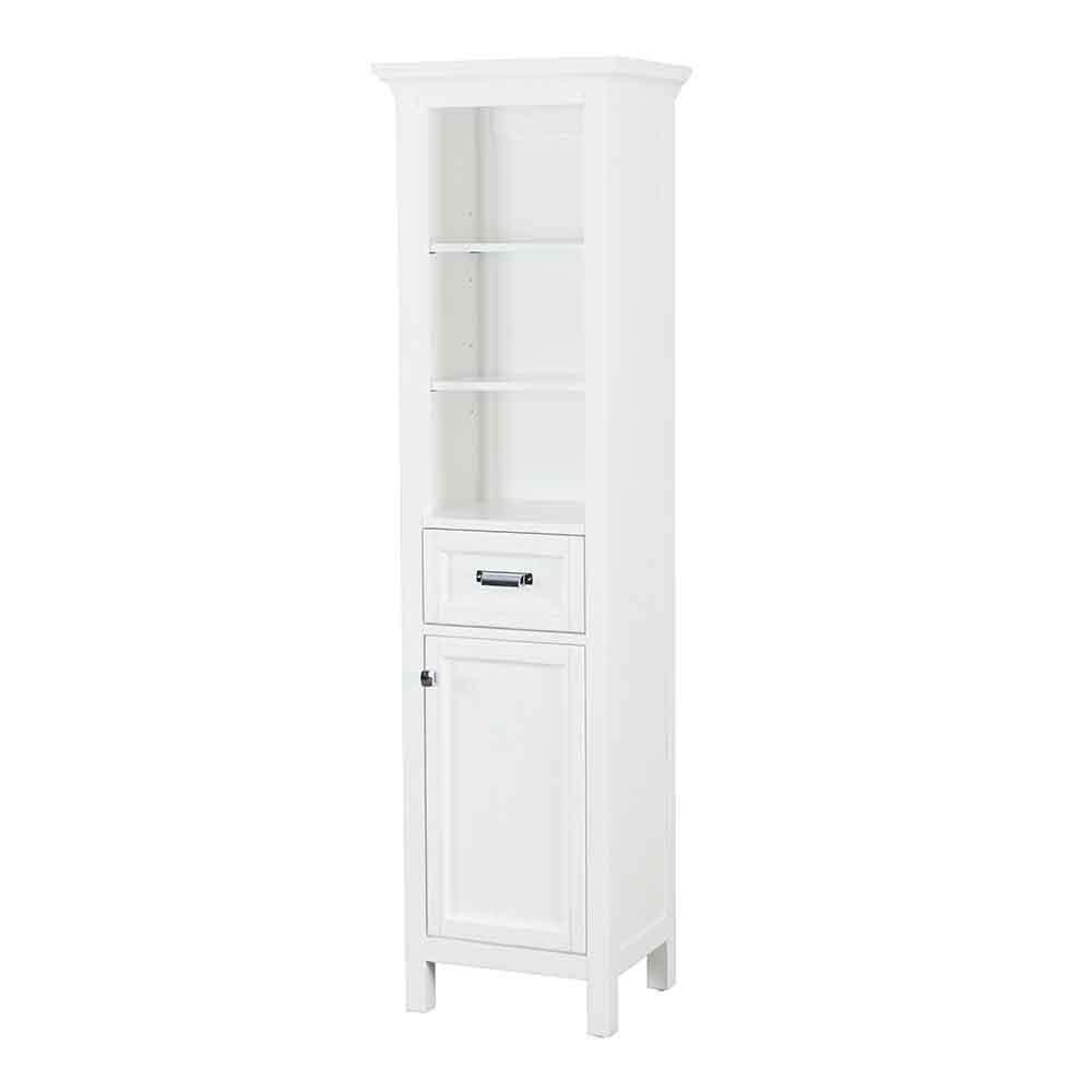 Brantley 19 in. W x 15 in. D x 70 in. H Linen Cabinet in White