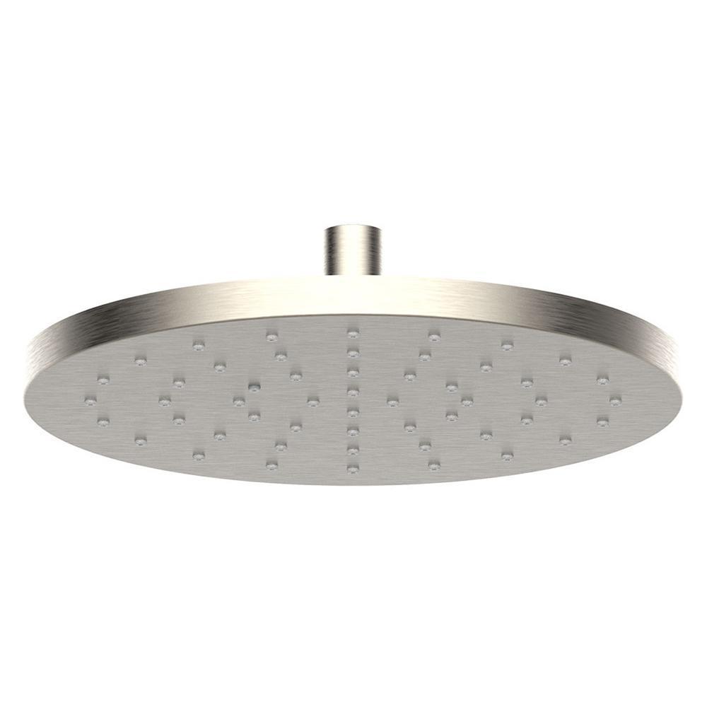 Fresh Round 1-Pattern 1.75 GPM 9.84 in. Ceiling Mount Shower Head with Dropless Technology in Brushed Nickel