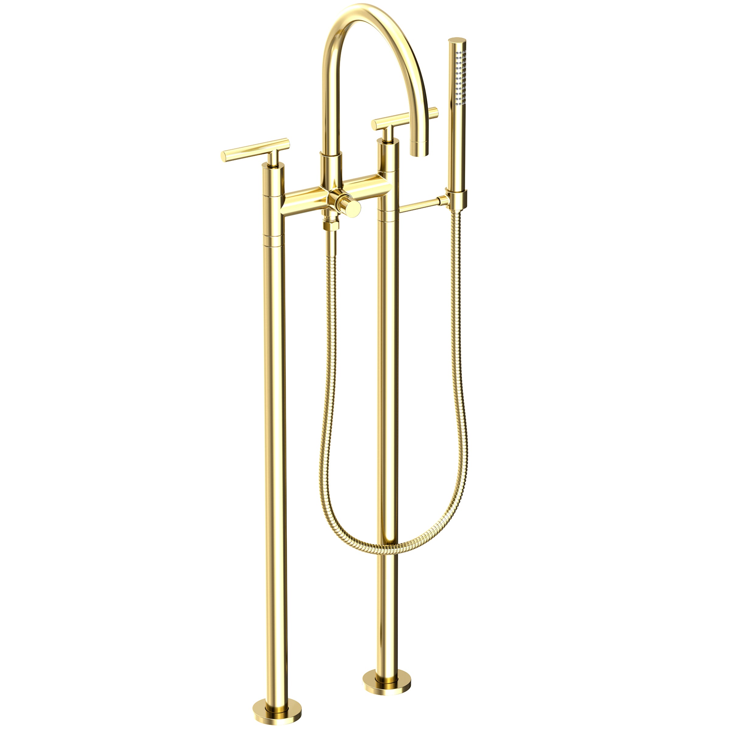 Newport Brass 1500-4263 East Linear Exposed Tub & Hand Shower Set W/Risers